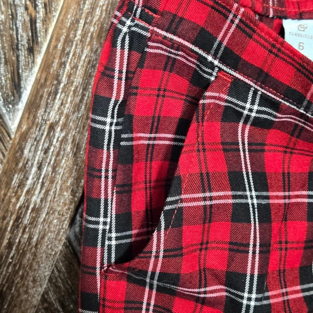 Class Club Red & Black Plaid Pants Kids‎ Size 6 Bottoms